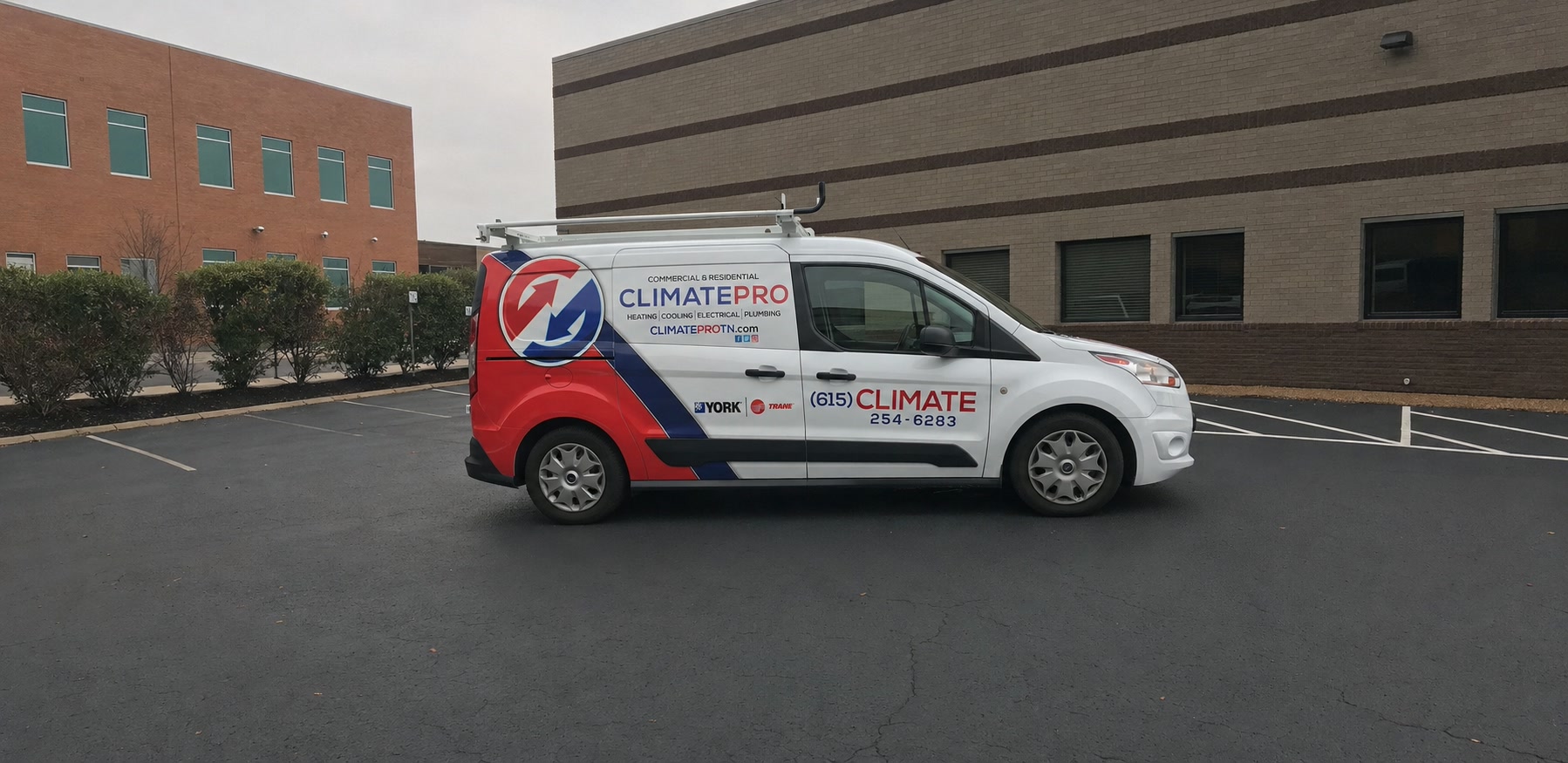 Climate Pro HVAC service van in Brentwood, TN